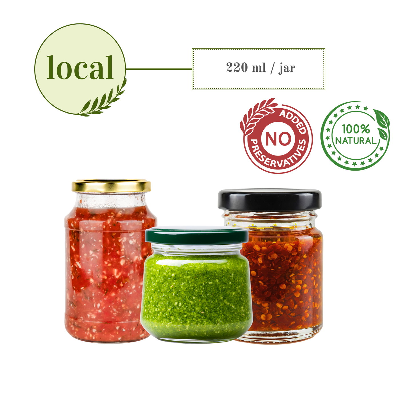 Sauces: Homemade / No Preservatives