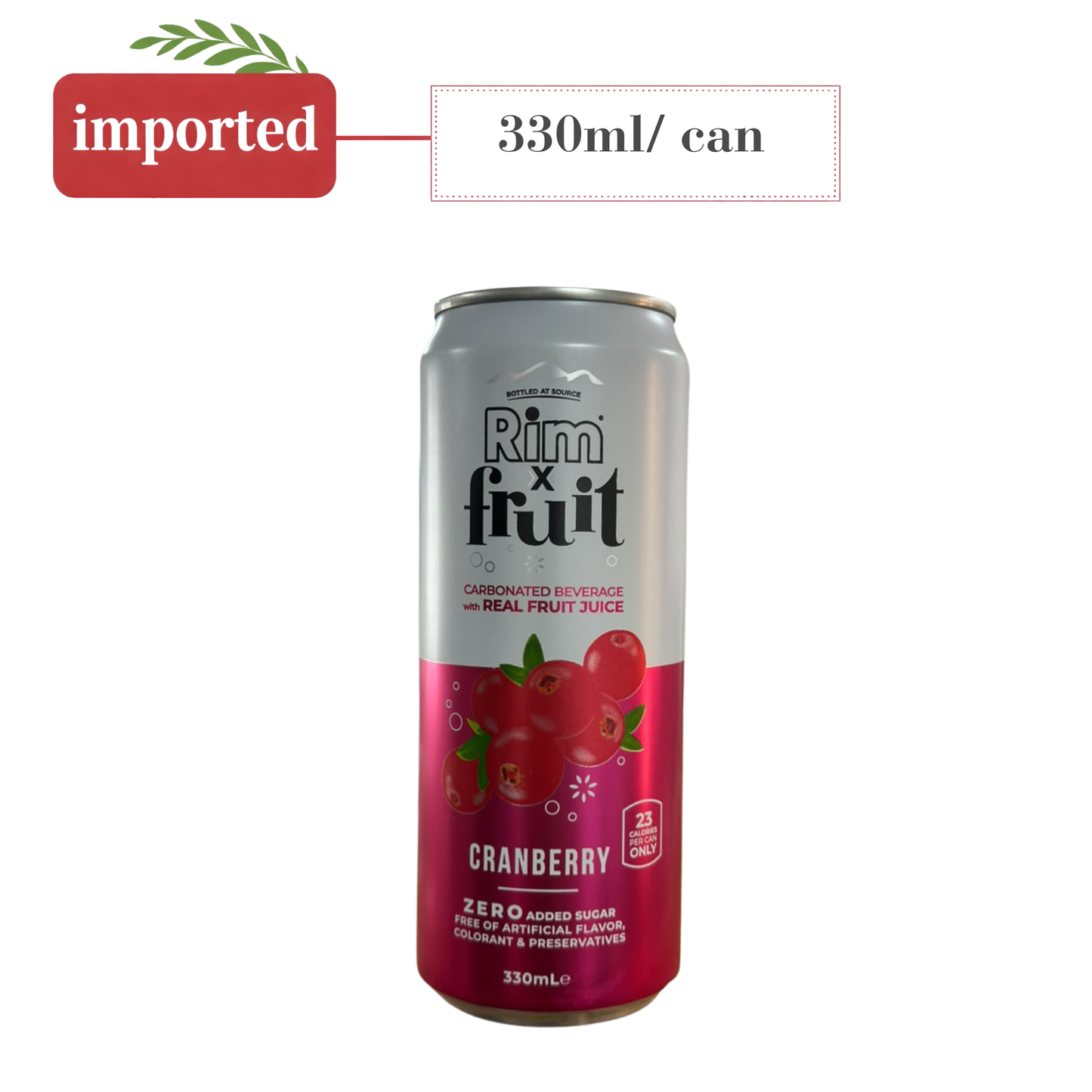 Rim x Fruit Cranberry Sparkling Drink