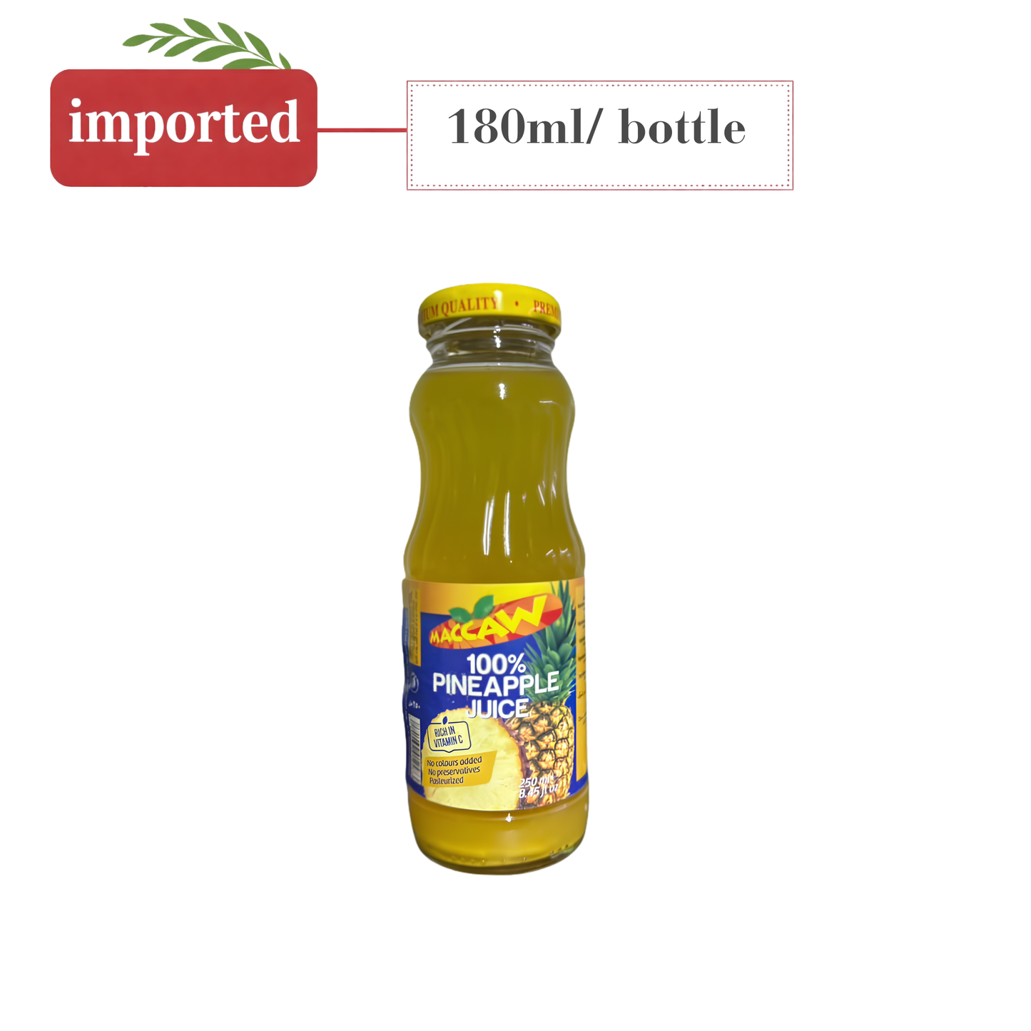 Maccaw Juice - Pineapple (Glass Bottle)